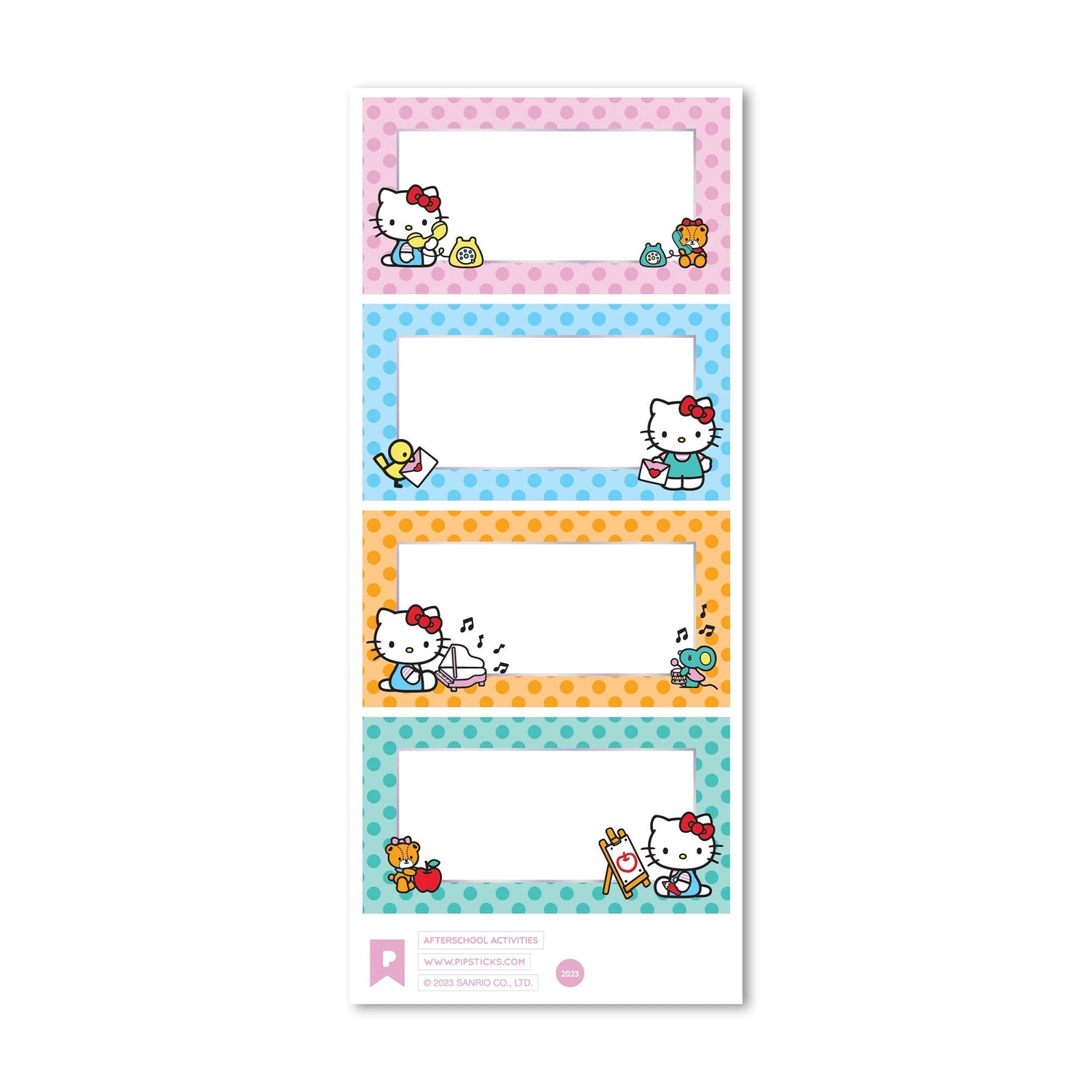 School Bus Rules Hello Kitty Sticker Pack