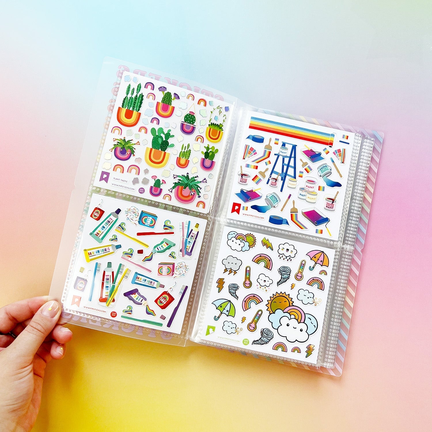 Colorful Stickers Pocket Sticker Keeper