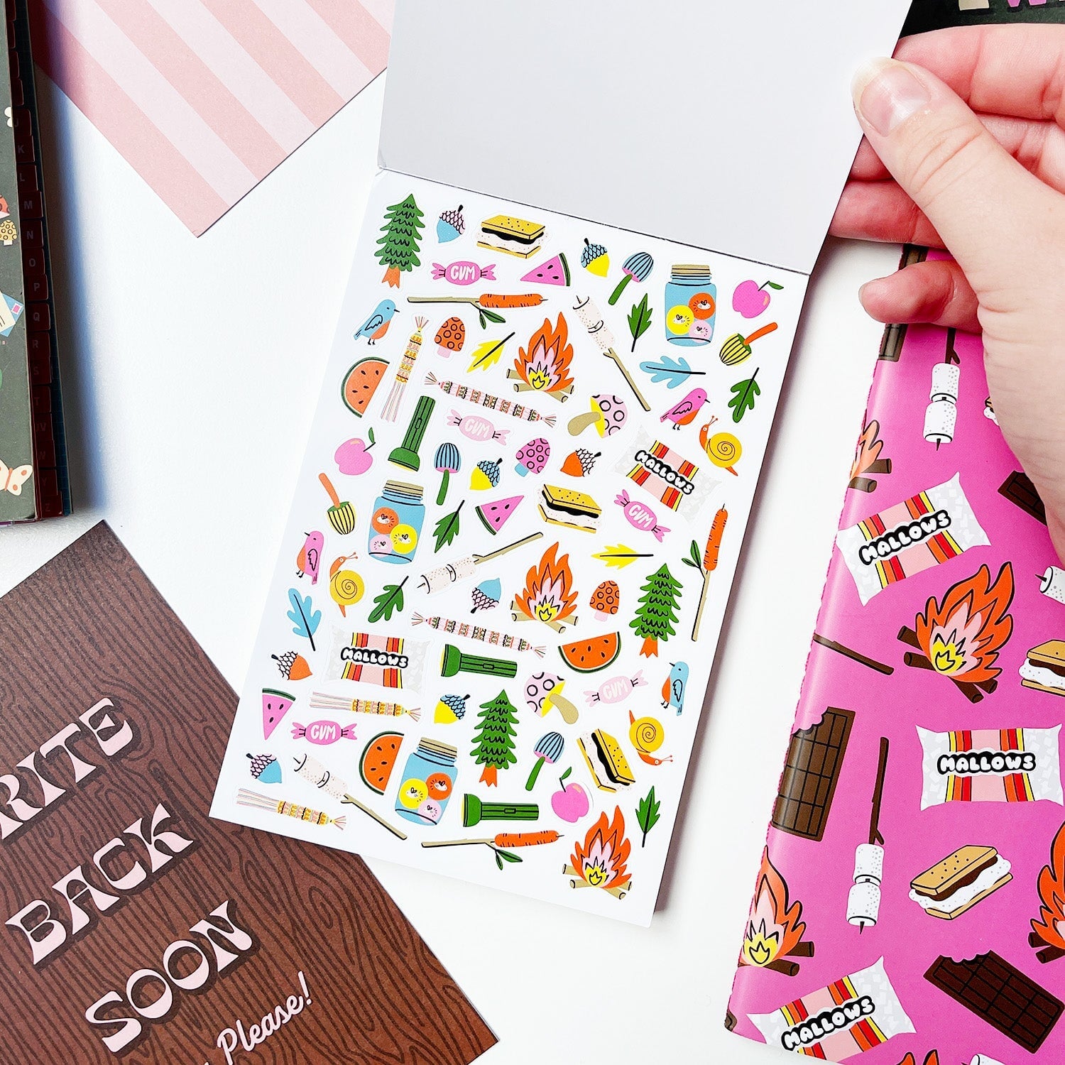 Summer Camp Postcard Book