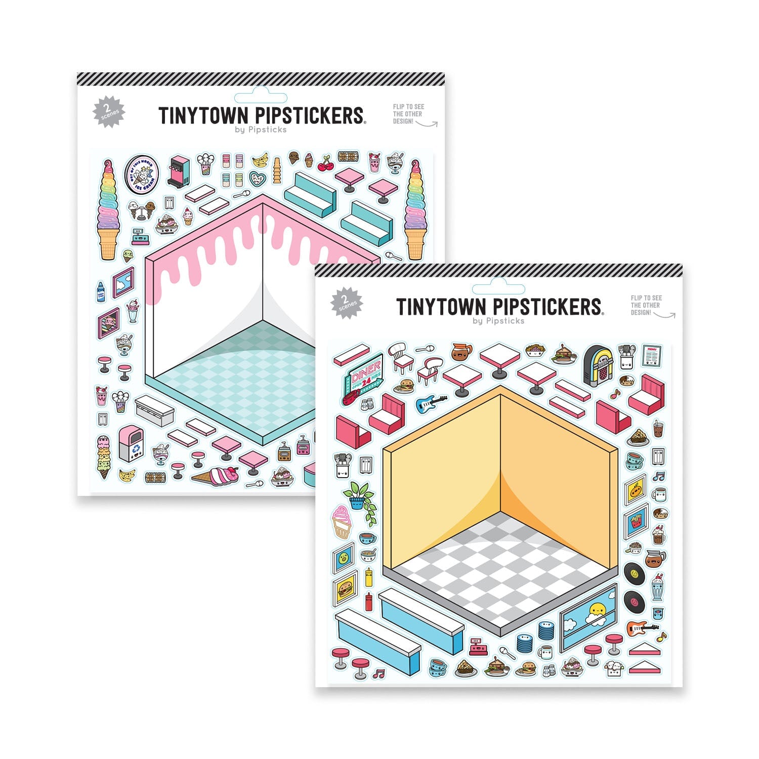 Floats & Fries Tinytown Stickers