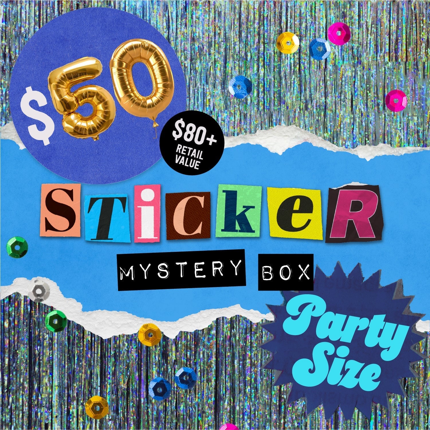 Party Size Mystery Sticker Box