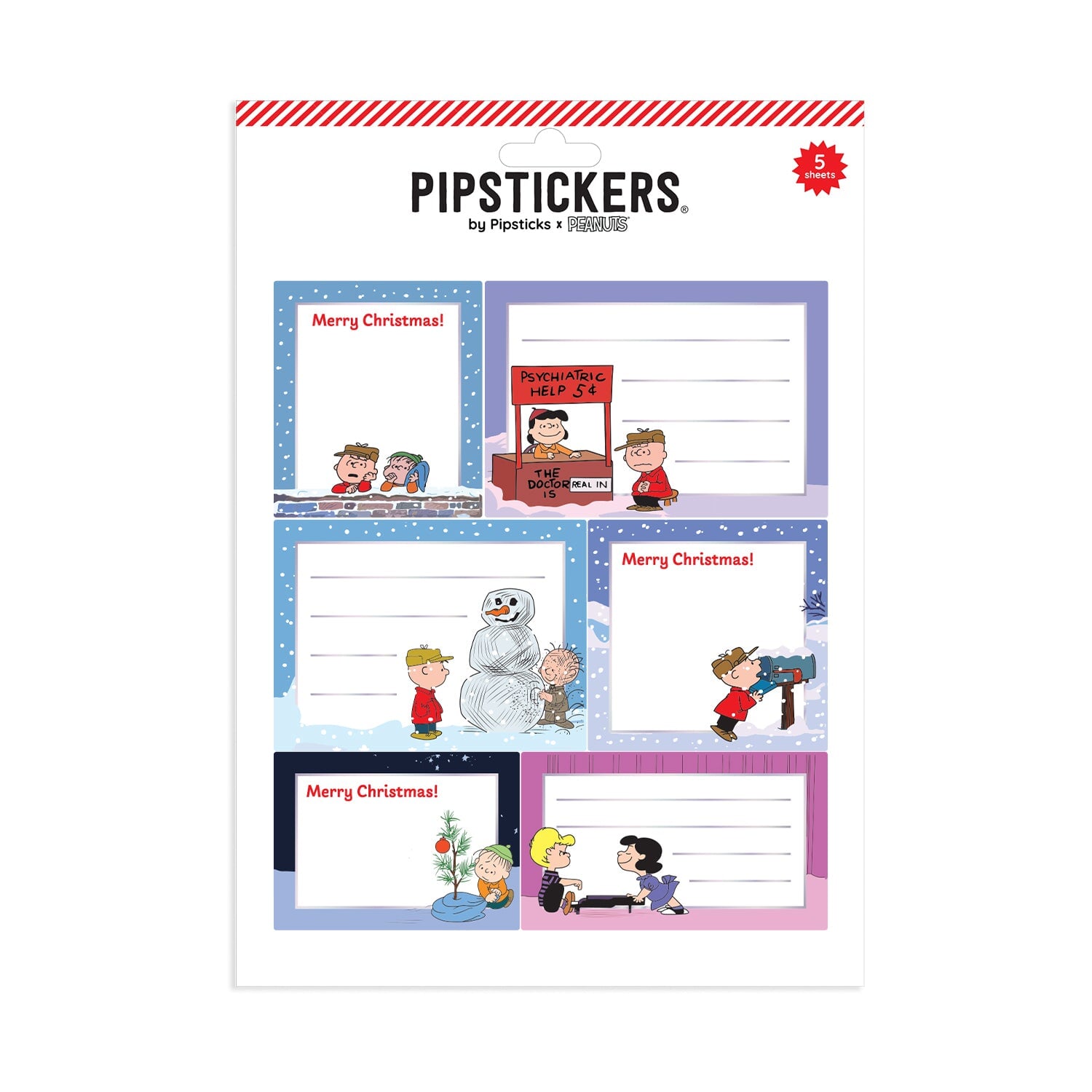 Charlie Brown Christmas Sticker and Stationery Bundle