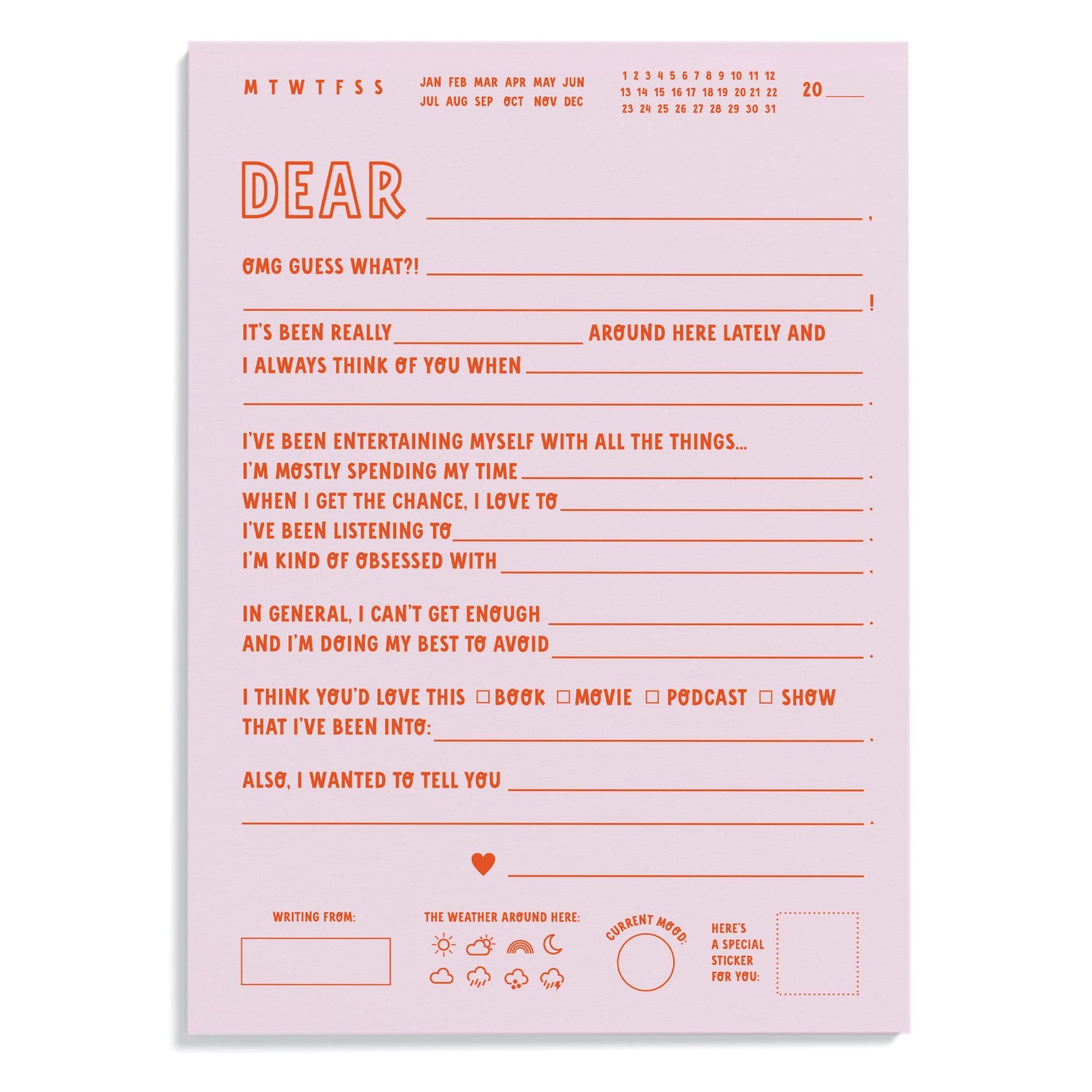 Hearts, Stars & Rainbows Stationery Box