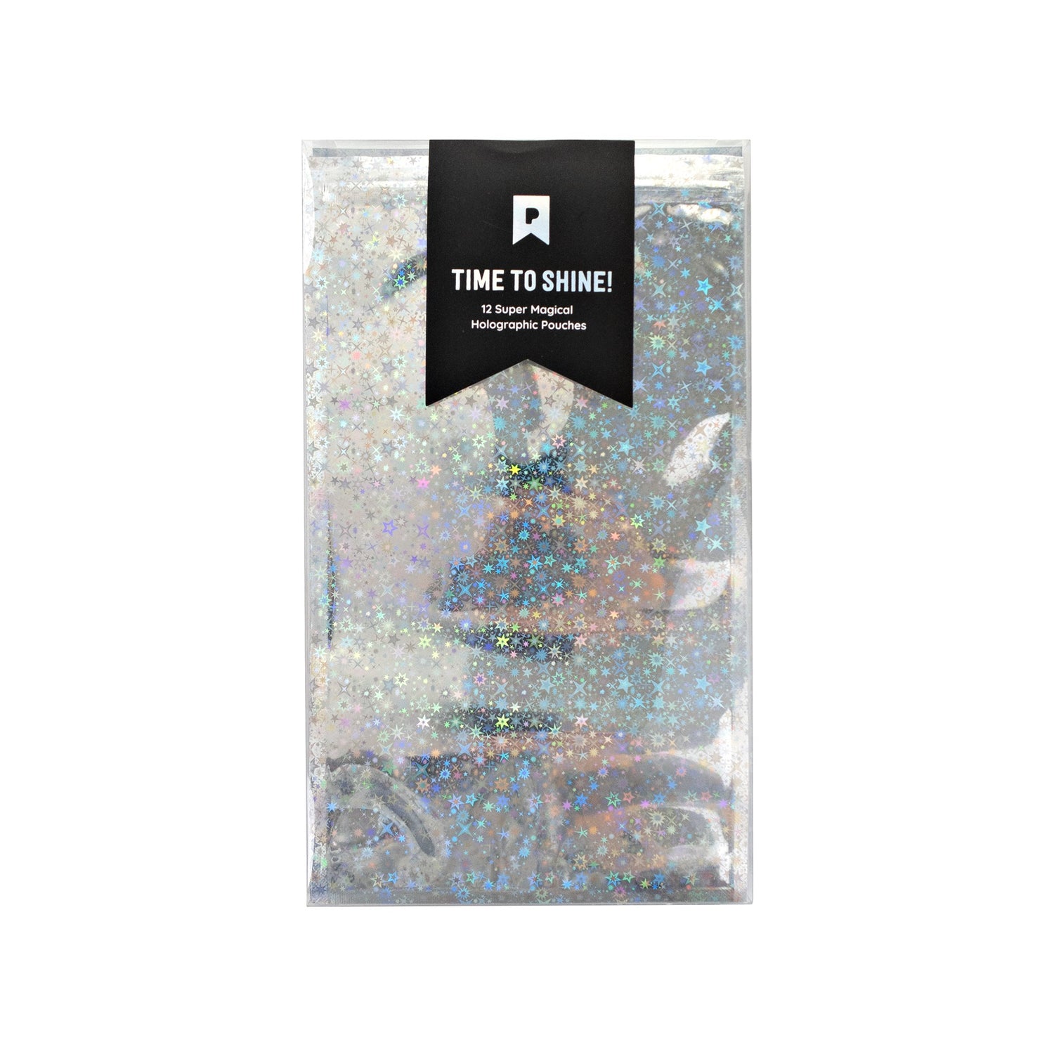 Silver Holographic Sticker Storage Pouch (12ct)