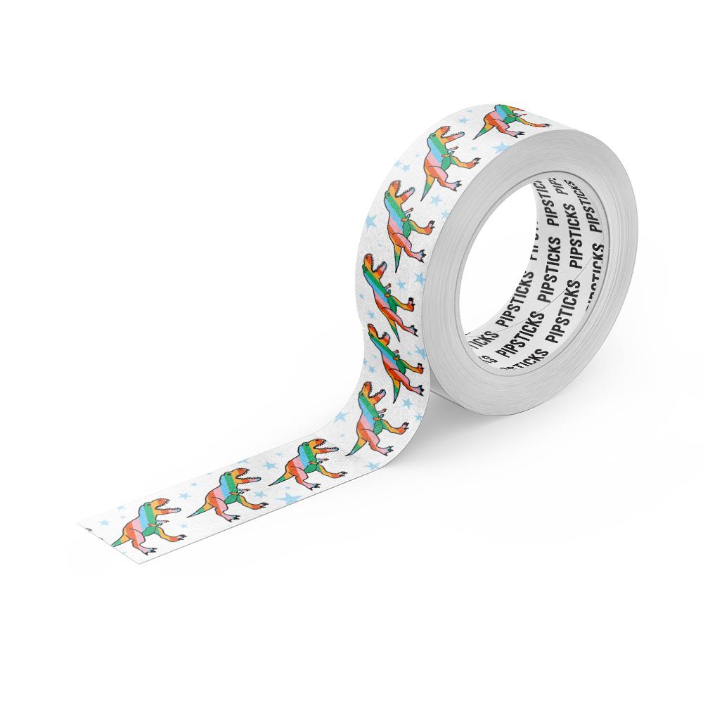 Rainbow T-Rex Washi